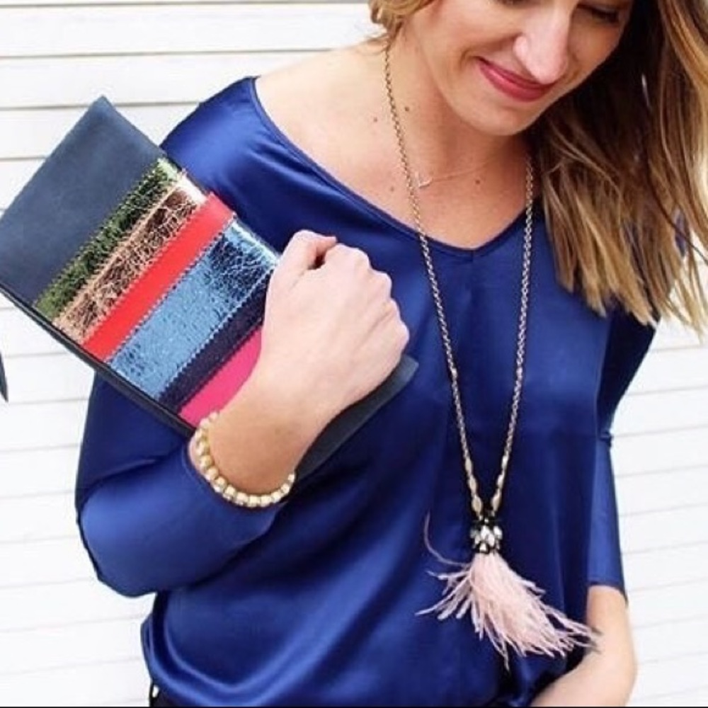Stella&dot Gala Top.  Blue.  XXL.